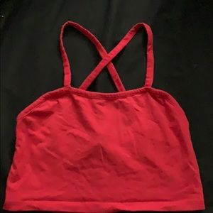 Red crop top